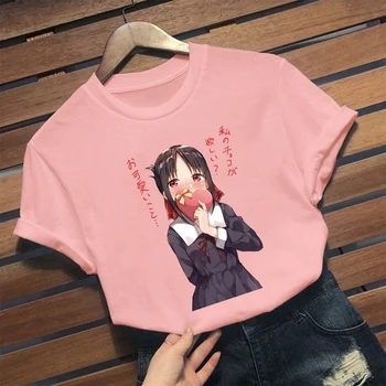 Naiste Harajuku T-särk Jaapani Anime Kaguya Sama Armastus On Sõda Särk Cute Cartoon Trükitud Tops Tüdrukud Esteetiline Põhjuslik Streetwear