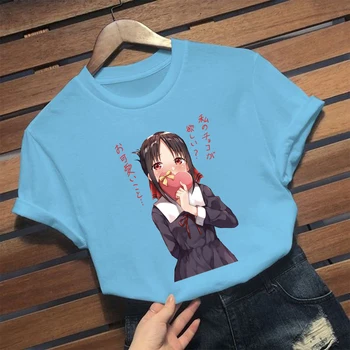 Naiste Harajuku T-särk Jaapani Anime Kaguya Sama Armastus On Sõda Särk Cute Cartoon Trükitud Tops Tüdrukud Esteetiline Põhjuslik Streetwear