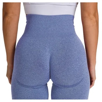 Naiste Moes Kõrge Elastne Fitness Püksid Tihedalt liibuvad Venitada Hip-Up Slim Ja Higi Püksid Push Up Õmblusteta Jõusaal Leggins