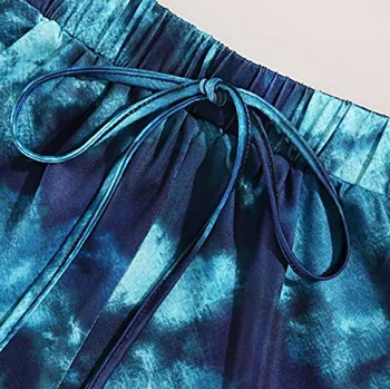 Naiste Mood Tie-Dye Printimiseks Pidžaama Mitme Stiile Kaks Tööd Varustus Varrukateta Vabaaja Cami Topid Ja lühikesed Püksid Sleepwear Komplekti