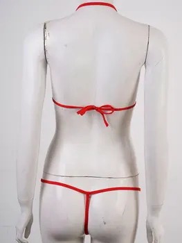 Naiste Naine Õeke Vt-läbi Pesu Sobiks kaheosalised Bikiinid Komplekti Sleepwear Päitsed Pits-up Pitsiline Rinnahoidja, mille Võrgusilma G-string Püksikud