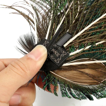 Naiste Peacock Feather Juuksed Clip 1920 Headpiece Pruudi Pulmas Hairwear Vintage Sulg Peakatet Hairgrips Juuksed Tarvik
