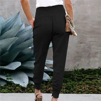Naiste Püksid Värviga Kõrge Waisted Püksid Sügis-Talv Kõrge Vöökoht Püksid Lady Mugav Hingav Kõik-Match Püksid