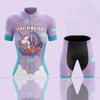 Naiste Rattasõit Jersey Komplekti Naiste Jalgratas Ahv Suvel Anti-UV-Ratsutamine Skinsuit lühikesed Püksid, Rinnatüki Varruka Team Racing Sportwear Ühtne