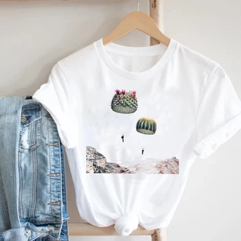 Naiste Riided Trükkimine Cactus Mood Armas Trend Armastus Looduse 90s Suve Riideid Prindi Tshirt Naine Tee Top Graphic T-särk