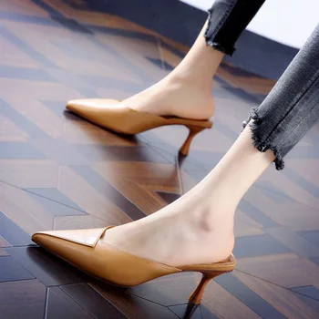 Naiste Sandaalid Baotou Keskel kanna Tõi Sussid Naiste Sandaalid 2020. Aasta Suvel korea Kõik-mängu Kõrge Stiletto Kontsad Naised 141066