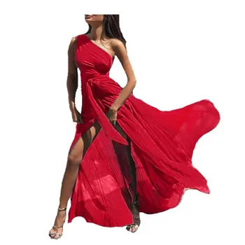Naiste Sifonki Maxi Kleit Seksikas Ühe Õla Beach Kleit Sundress Elegantne Pikk Kleit, Naiste Riided Vestidos 63249