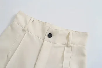 Naiste Stiilne Mood Office Kanda Pikad Püksid Vintage Kõrge Vöökoht Lukuga Püksid Mujer Äri püksid suurus, naiste rõivad