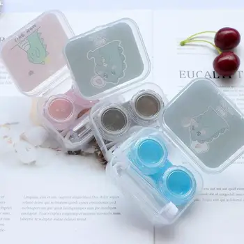 Naiste Tüdruk Silmad kontaktläätsede Konteiner Kast Omanik Juhul Travel Kit Mini Cartoon Kontaktläätsede puhul Värvilised Läätsed Armas