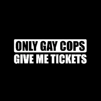 Naljakas Ainult Gay Politseisse Anda Mulle Piletid kvaliteetne Dekoratiivsed Aksessuaarid Loominguline Päevitus-ja Veekindel PVC,15cm*5cm