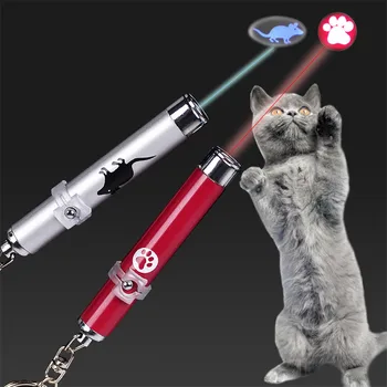 Naljakas Pet LED Laser Mänguasi Kass Laser Mänguasi Kass Kursor Valguse Pen Interaktiivne Mänguasi Helge Animatsiooni Hiirt Shadow Väikeste Loomade Mänguasjad