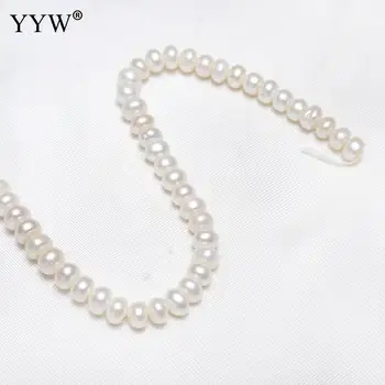 Natural White Pearl Helmed 6-7mm Kultiveeritud Kartuli Magevee Pärl Helmed Diy Ehteid Teha Approx0.8mm Approx14.8 Inch Strand