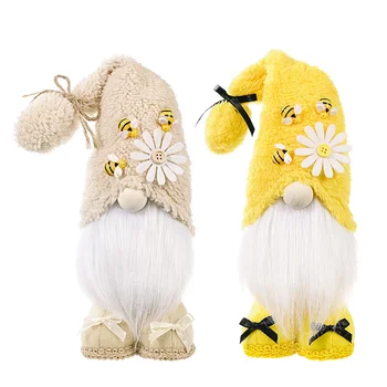 Newl Suvel Gnome -, Plüüš-Mesilaste Päev rootsi Kääbus Kujukeste koos Mesilase & Lill Decor Teemastatud Täidisega Ornament Köök Kodu HG996