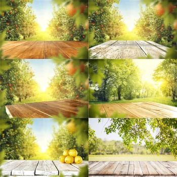 Nitree Foto Stuudio Rekvisiidid Taustaks Plank Blur Pixel Orchard Päikeseloojangut Teema Vinüül Taustal Portree Fotograafia