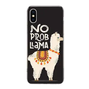 No Prob-Laama Laama Alpacas Coque Telefon Case For iphone Mini 12 11 Pro XS MAX SE2020 8 7 6 6S Pluss X 5 5S SE XR Kate Shell Coque 83679