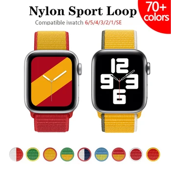 Nylon Rihma Aasa Apple Watch Band 44mm 40mm iWatch 38mm 42mm Watchband Sport Käepaela Vöö, Käevõru apple vaata 5 3 4 6 SE 17236