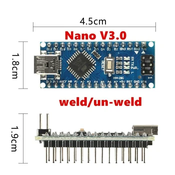 Näiteks Arduino Nano Mini USB bootloader for Arduino nano 3.0 kontroller Arduino CH340 USB draiver 16Mhz Nano v3.0 ATMEGA328