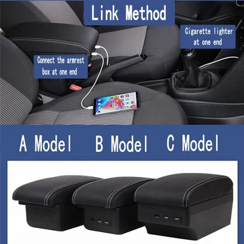 Näiteks Hyundai Elantra Touring i30 i30cw taga kast universaalne auto center console muutmine tarvikud topelt tõstatas USB