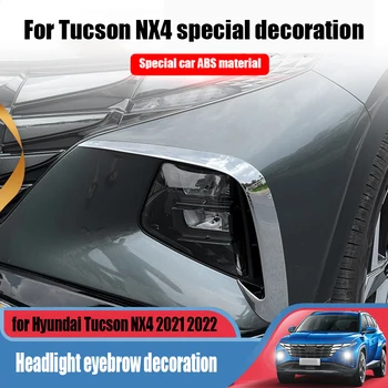Näiteks Hyundai Tucson NX4 2021 2022 auto esitulede kulme tera ABS esi-kaitseraua kokkupõrke-dekoratiivsed ribad
