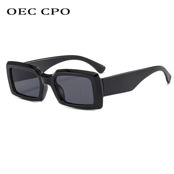 OEC CPO Vintage Ristküliku Päikeseprillid Naiste Mood PC Raami Square päikeseprillid Naine Classic Retro Mustad Prillid Oculos UV400