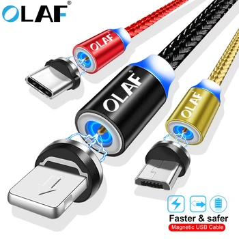 OLAF Magnet Kaabel 1m 2m Micro-usb Type C, Kiire Laadimine USB-Kaabel C Magnet Laadija Samsung S10 S9 Xiaomi Mi9 iPhone X 8 7