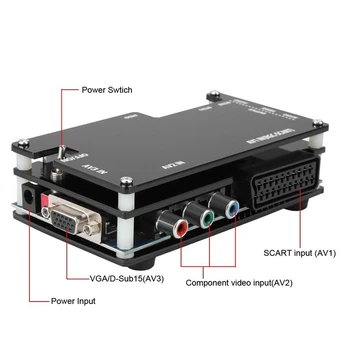 OSSC HDMI Converter Komplekt Retro Mängu Konsoolid PS1 2 Sega Atari Nintendo,USA Pistik Lisada EU Adapter