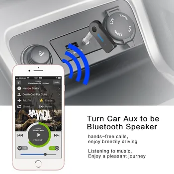 OUTMIX Traadita Auto Bluetooth Vastuvõtja Audio Adapter, AUX Stereo Bluetooth-TV Jaoks PC Wireless Adapter Auto Kõlari, Kõrvaklappide 9754