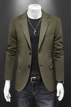 Oliivi Roheline Pintsak Meestele 2021 Uute tulijate 5XL Jaqueta Masculina Luksus Kostüüm Homme Vabaaja Ülikond Jakid Americana Hombre Q215