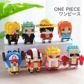 One Piece Anime, Joonis Paljud Armas Nukk Monkey D. Luffy Roronoa Zoro Usopp Nami Tony Tony Chopper Ehitusplokk Mini Tellised Mänguasjad