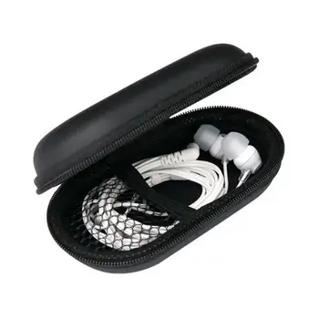 Ovaalne Stiilis EVA Kõrvaklappide Kott Raske, Sest Vägi Võidab PB In-Ear Kõrvaklapid Charing Kaabel Kotid Ladustamise Juhtudel Mini Black Box