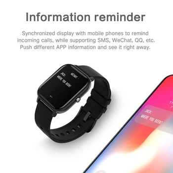 P8 1.4 tolli Ekraan Smart Watch Apple Bluetooth-ühilduva Veekindel Fitness Sulam, Multi-language Digitaalse Smartwatch 115759
