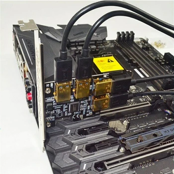 PCI-E 1x kuni 4x Ärkaja Kaart PCI-Express 1 kuni 4 PCIe Pesa USB3.0 Adapteri Port Multiplier Kaevandaja Kaart BTC Bitcoin Kaevandamine 160