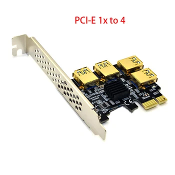 PCI-E 1x kuni 4x Ärkaja Kaart PCI-Express 1 kuni 4 PCIe Pesa USB3.0 Adapteri Port Multiplier Kaevandaja Kaart BTC Bitcoin Kaevandamine