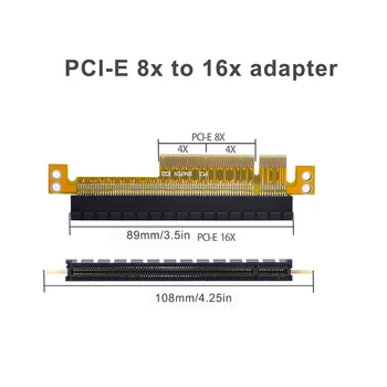 PCI Express Ärkaja Kaardi X8, et X16 Hiire Pesa Adapter Ärkaja Converter Kaardi Meeste ja Naiste Adapter Arvuti Lisaseadme eest 1U Server