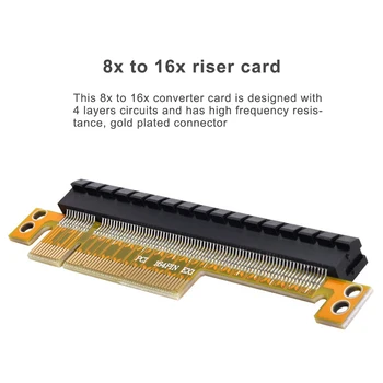 PCI Express Ärkaja Kaardi X8, et X16 Hiire Pesa Adapter Ärkaja Converter Kaardi Meeste ja Naiste Adapter Arvuti Lisaseadme eest 1U Server