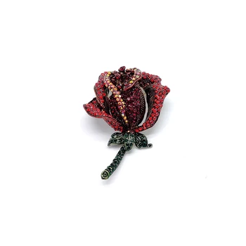 PD SÕLE Uus Euroopa ja Ameerika Retro Loominguline Sinine Enchantress Punane Roos Flower High-end Sõle Ehteid Emailiga Pin-koodi