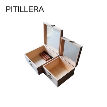 PITILLERA Puit Sigari Karp Puidust Mehaaniline Hygrometer Box Pood Sigarite, Sigarettide Puhul Salvestamise Saab Kosutust Tööriist