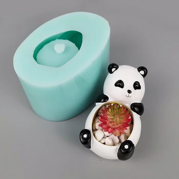 PRZY Mahlakad Taimed Koer Husky Panda Silikoonist Vormid 3D Armas Flower Pot Silikoonist Vormid Betoonist Käsitöö Hallitusseened Tsement