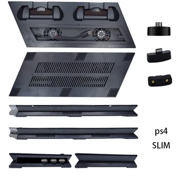 PS4 Slim Konsool Vertikaalne Jahutus Seista USB 3 Porti Laadimiseks Dokis Jaama Jaoks PS4 Slim Töötleja Mängukonsool Baasi Tarvikud 108981