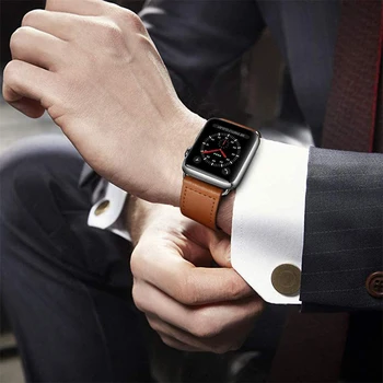 PU Nahast rihm Apple watch band 44mm 40mm 42mm 38mm 44 mm Smartwatch Tarvikud Sport käevõru iWatch seeria 3 4 5 6 se