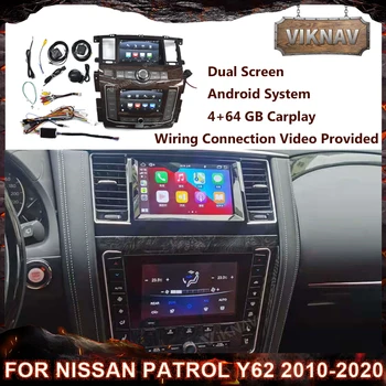 PX6 Uusim Dual Screen Android GPS Navigation Auto Raadio Nissan Patrol Y62 2010-2020 Stereo Multimeedia Mängija juhtseade 2din 173323