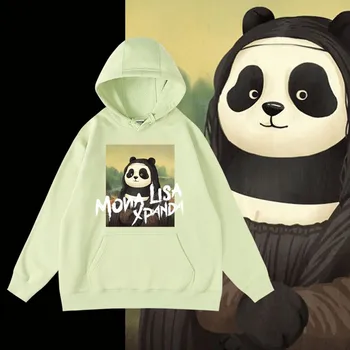 Panda Naljakas Naised/mehed Hupparit Loomade Kawaii Hoody Dressipluus Harajuku Hip-Hop Teismeline Tüdrukud/Poisid Streetwear Pikad Varrukad Topp