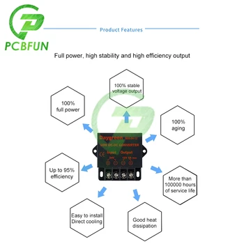 Pcbfun Auto LED-Samm Ette DC Converter Pinge Regulaator Reduktor Auto 24V, et 12V 5A 60W Converter Regulaator Toite Buck Moodul