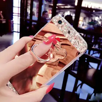 Peegel Sõrme Sõrmuse Omaniku Puhul Samsung S20 Ultra 5G Note9 S7 serv S10e S10 S9 S8 Pluss Bling Armas Õhuke Õhuke Kaitsev Kate