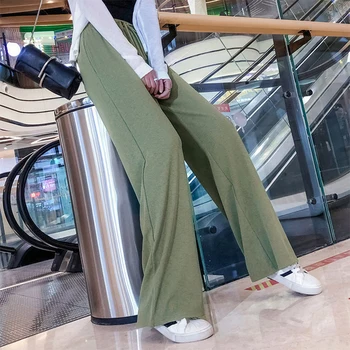 Pehme Mugavuse Naiste Püksid 2021 Uus Kõrge Vöökoht Vabaaja Suvel Slacks Püksid Naiste Jää Silk Pahkluu Pikkus Pikad Püksid Naiste Slacks