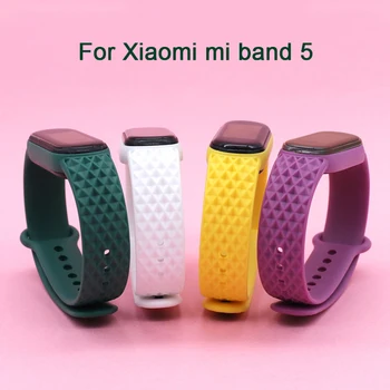 Pehmest Silikoonist 3D Käevõru Xiaomi Mi Band 5 Rihma Sport watchband randmepaela Jaoks miband 5 käevõru rihmad xiaomi minu bänd 5