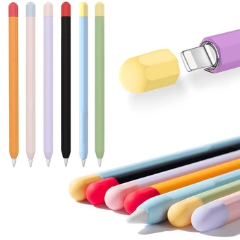 Pehmest Silikoonist Pen Protective Case Apple Pliiats 1. ja 2. Põlvkonna Candy Värvi tolmukindel Mitte Tõsta Stylus Pen Case Tarvik