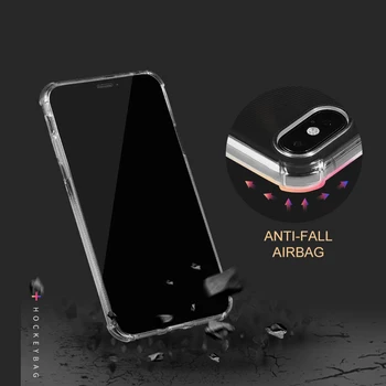 Pehmest Silikoonist Telefon Case for iPhone 11 Pro Max X XS XR 7 8 6s Plug Mobiiltelefon Puhul Kaardi Kott Läbipaistev Põrutuskindel Kest