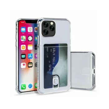Pehmest Silikoonist Telefon Case for iPhone 11 Pro Max X XS XR 7 8 6s Plug Mobiiltelefon Puhul Kaardi Kott Läbipaistev Põrutuskindel Kest