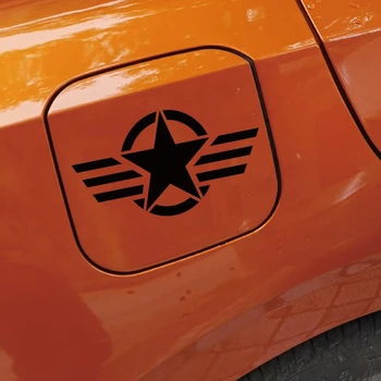 Pentagramm WWII Ees Kapuutsi Auto Kleebised Dekoratiivne Kleebis Peegeldav Sõjalise Kütusepaagi Kork Kleebised